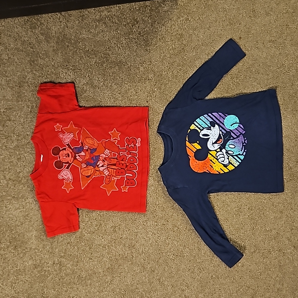 Two toddler Mickey Mouse shirts
